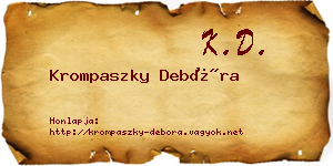 Krompaszky Debóra névjegykártya